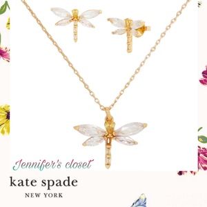 Kate Spade  Jewelry NWT / Dragonfly Earrings Necklace Set